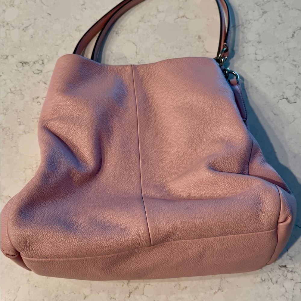 Pink Coach Leather Tote Bag - Picture 2 of 11